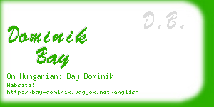 dominik bay business card